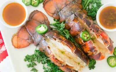 Broiled Lobster Tails with Jalapeno Butter