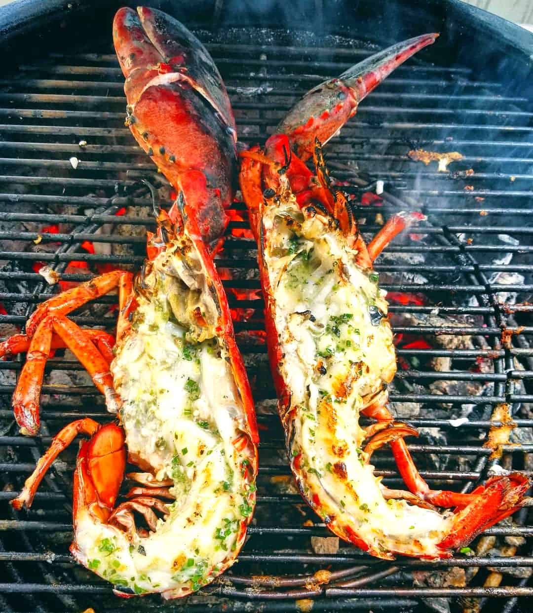 How to Grill Whole Lobsters